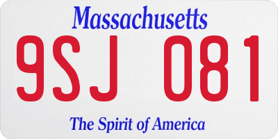 MA license plate 9SJ081