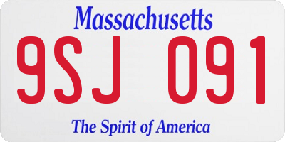 MA license plate 9SJ091