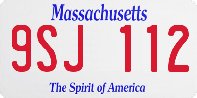 MA license plate 9SJ112