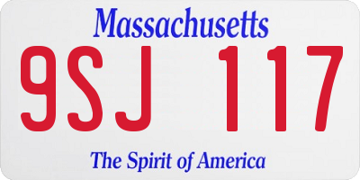 MA license plate 9SJ117