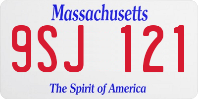 MA license plate 9SJ121
