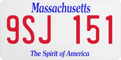 MA license plate 9SJ151