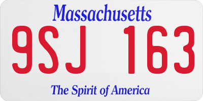 MA license plate 9SJ163