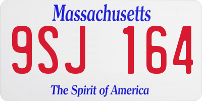 MA license plate 9SJ164