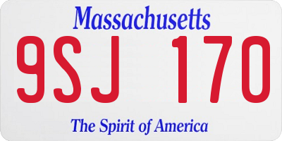 MA license plate 9SJ170