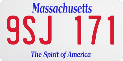MA license plate 9SJ171