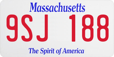 MA license plate 9SJ188