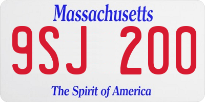MA license plate 9SJ200