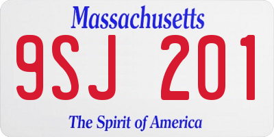 MA license plate 9SJ201