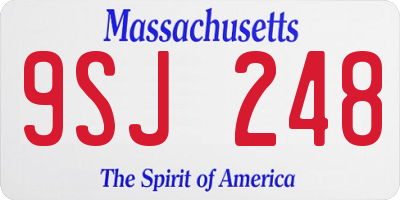 MA license plate 9SJ248