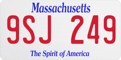 MA license plate 9SJ249