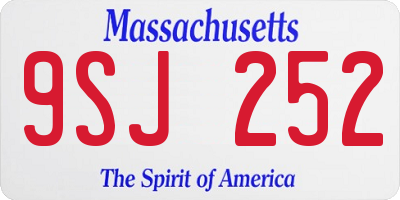 MA license plate 9SJ252