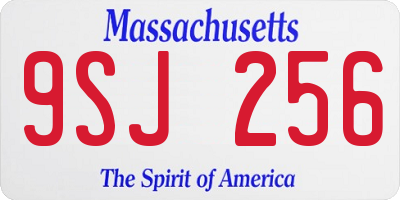 MA license plate 9SJ256