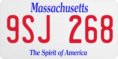 MA license plate 9SJ268