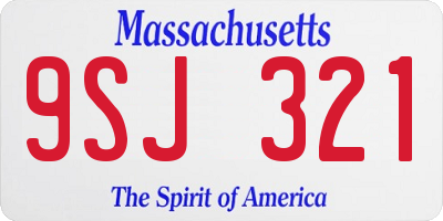 MA license plate 9SJ321