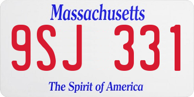 MA license plate 9SJ331