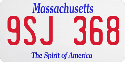 MA license plate 9SJ368