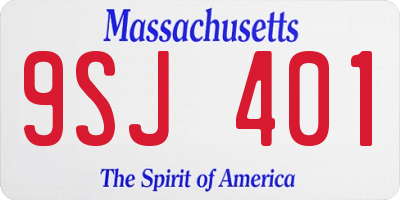 MA license plate 9SJ401