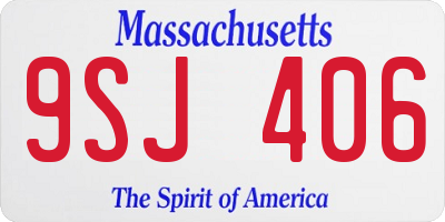 MA license plate 9SJ406
