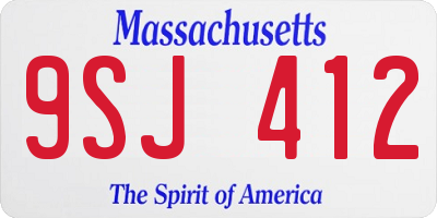 MA license plate 9SJ412