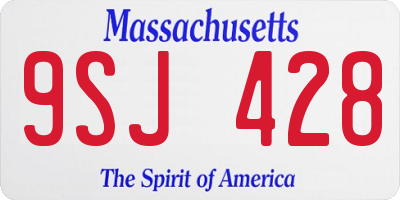 MA license plate 9SJ428