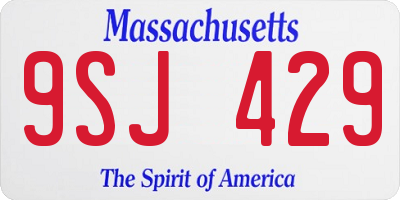 MA license plate 9SJ429