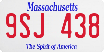 MA license plate 9SJ438