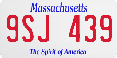 MA license plate 9SJ439