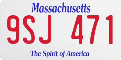 MA license plate 9SJ471