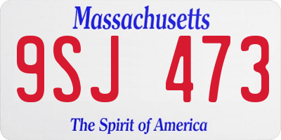 MA license plate 9SJ473