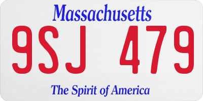 MA license plate 9SJ479