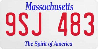 MA license plate 9SJ483