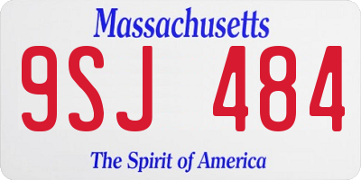 MA license plate 9SJ484