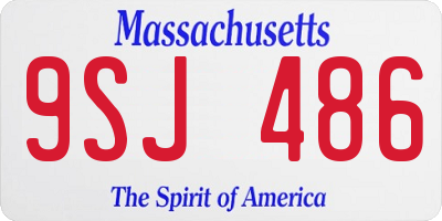 MA license plate 9SJ486