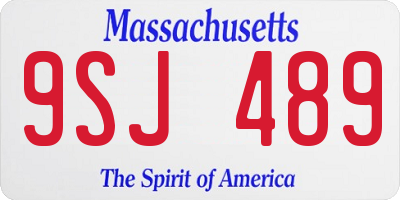 MA license plate 9SJ489