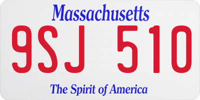 MA license plate 9SJ510