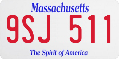 MA license plate 9SJ511