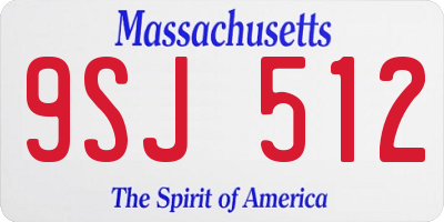 MA license plate 9SJ512