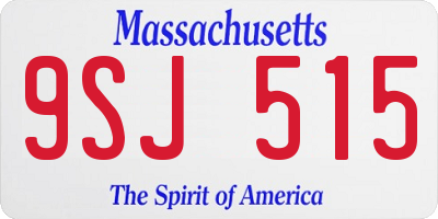 MA license plate 9SJ515