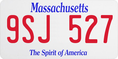MA license plate 9SJ527