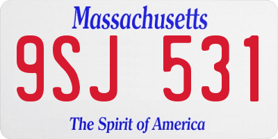 MA license plate 9SJ531