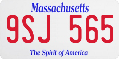 MA license plate 9SJ565