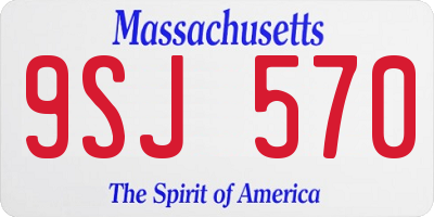MA license plate 9SJ570