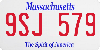 MA license plate 9SJ579