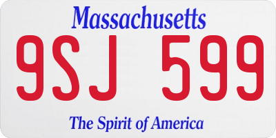 MA license plate 9SJ599