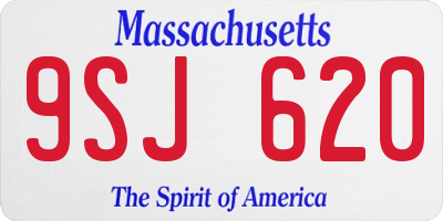 MA license plate 9SJ620