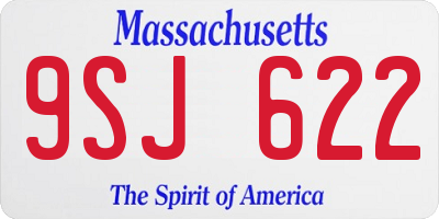 MA license plate 9SJ622