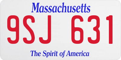 MA license plate 9SJ631
