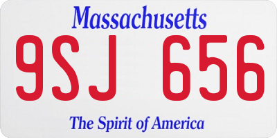 MA license plate 9SJ656