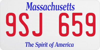 MA license plate 9SJ659